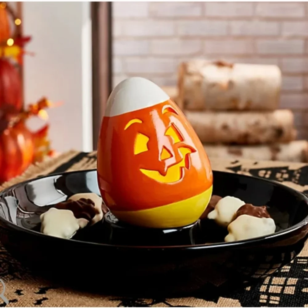 New Mr.Halloween illuminated Candy Dish/ chip & Dip Holder NIB